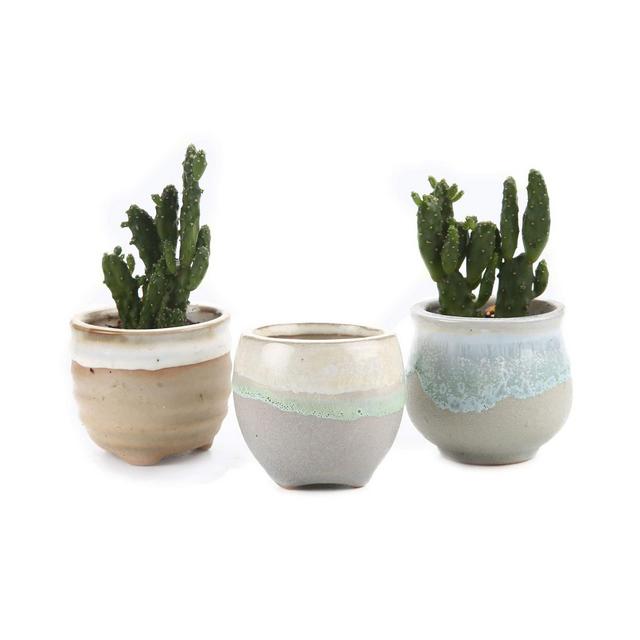 65CM Set of 3 Flowing Smalto Ceramica Vaso di Fiori Pianta Succulente Cactus Vaso di Fiorigiardino i vasi di Fiori vasi di Piante