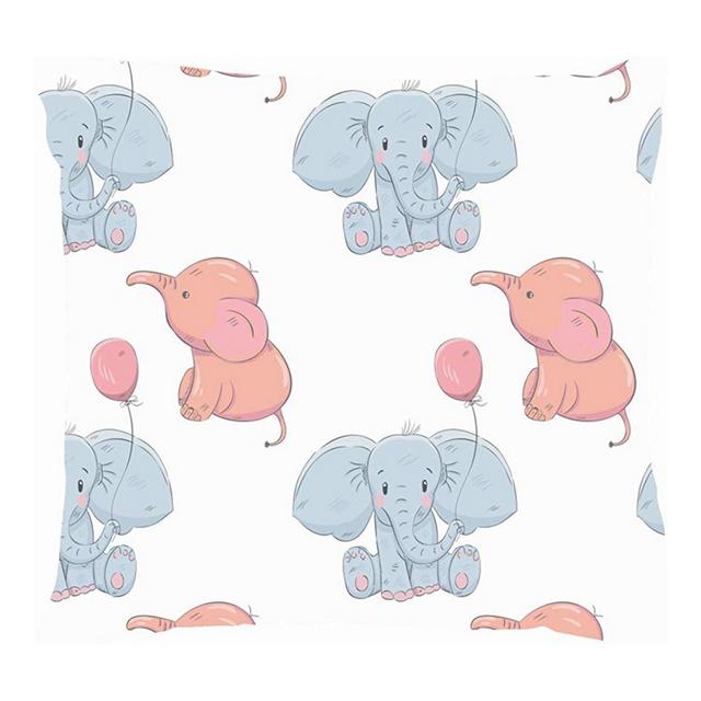 Elefanti per Bambini Cartoni Animati per Animali Mano Cuscini per Cuscini Adorabili Fodere per Cuscini in Cotone e Lino Federe