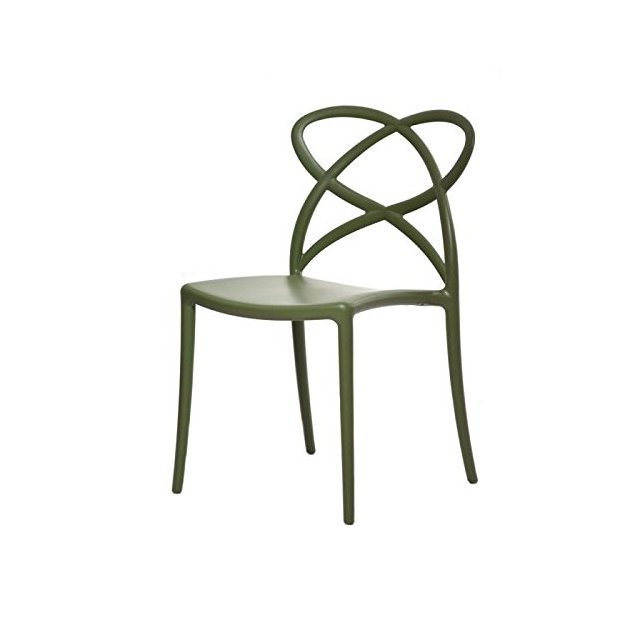 Fashion Commerce Set di Sedie Polipropilene Verde 46x49x81 cm 2 sedie