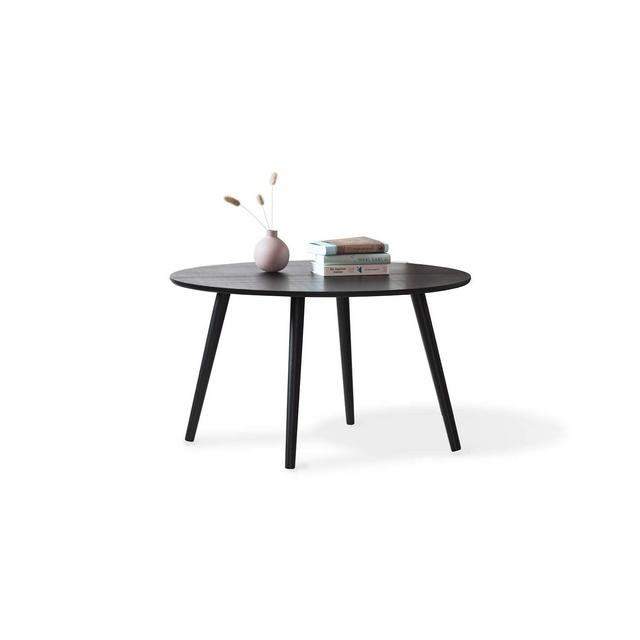 Tavolino Nero da Salotto Moderno Tavolino Basso in Legno MDF per Soggiorno cucina Forma Ovale 795 x 45 cm