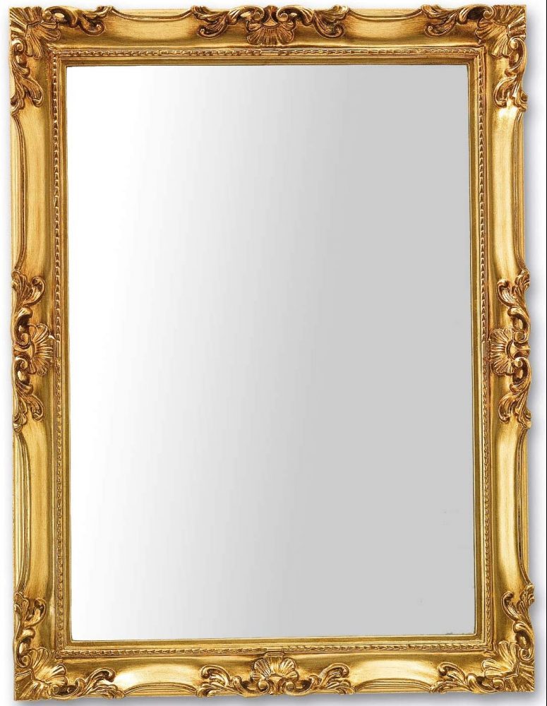 specchio classico finitura foglia oro